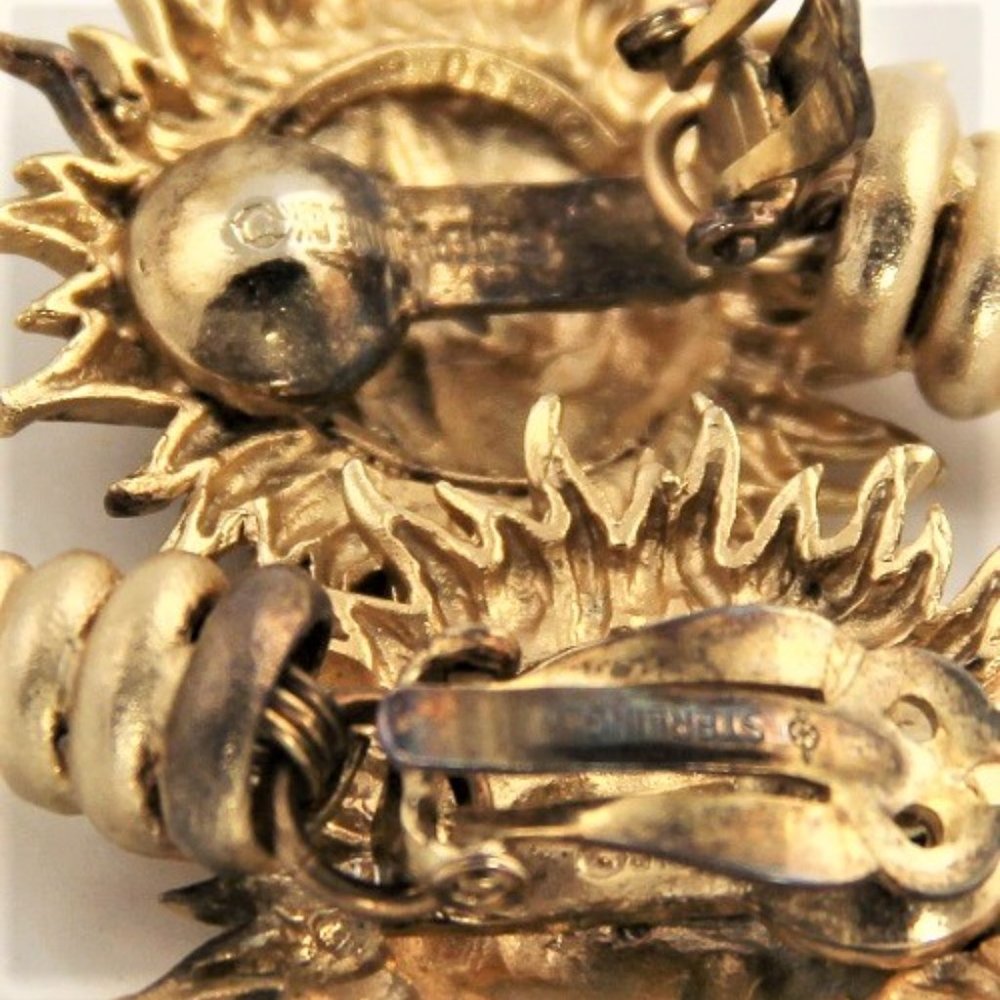STEPHEN DWECK STERLING & MOP SUN EARRINGS - Picture 3 of 3
